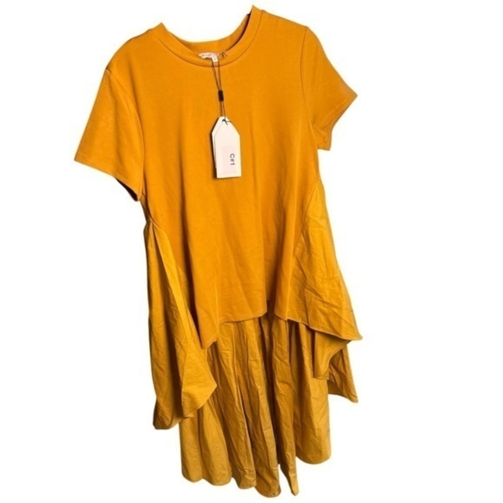New ▶️ ANTHROPOLOGIE ◀️ ENGLISH FACTORY High Low Hem Mixed Media Shirt,